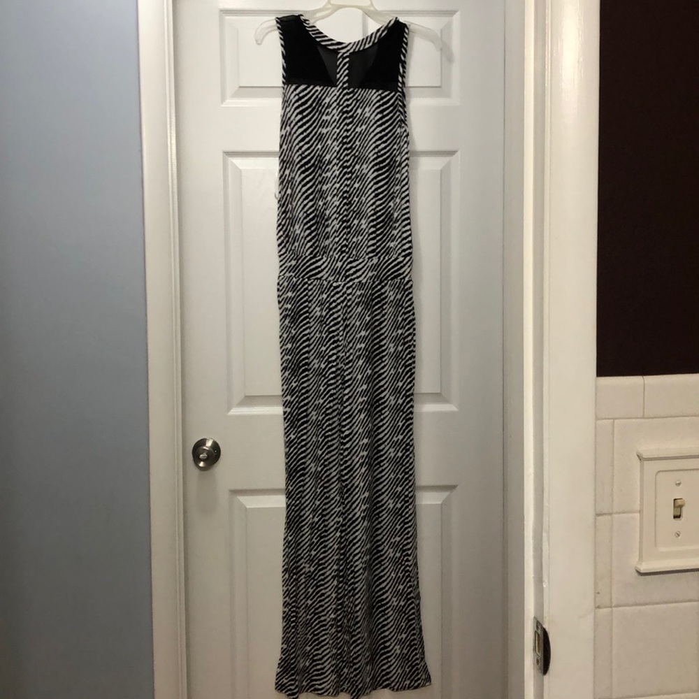 Black and White zebra pattern jumpsuit